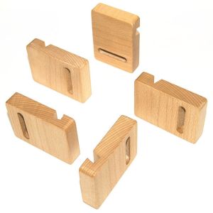 Multifunctional Wooden Mobile Phone Holder 8cm Length Wooden Display Base