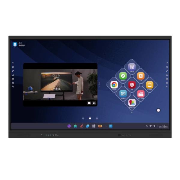 Cheap IR Interactive Whiteboard EDLA Google Certified Black Android OPS 40 Points Monitor With NFC Light Sensor For School Kid for sale