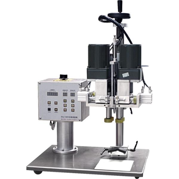 Semi automatic plastic screw cap capping machine for shampoo, cosmetic, liquid soap, detergent, cream bottles jars