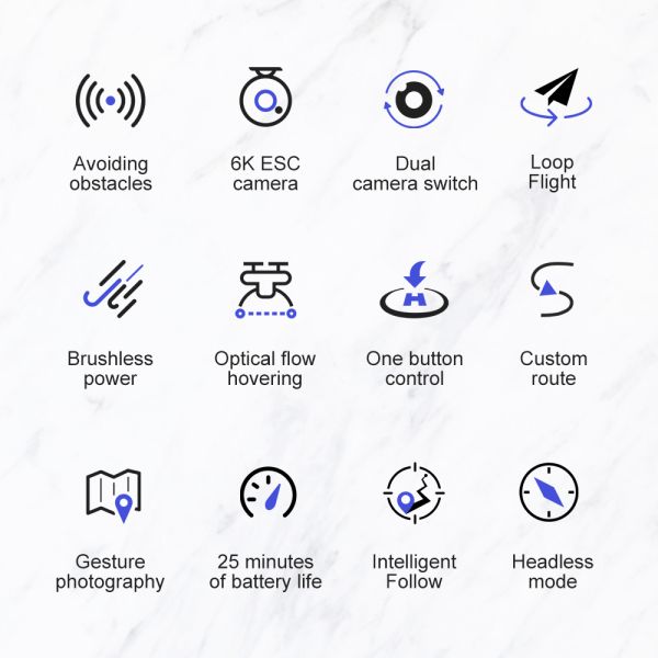 S2S Drone 8K Professional HD Dual Camera Brushless Obstacle Avoidance Aerial Photography Foldable Quadcopter Toys Gifts