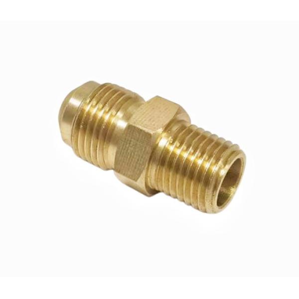 1/2Inch Flare X 1/2Inch NPT Brass Pipe Fitting Brass Hex Reducer CNC Technics
