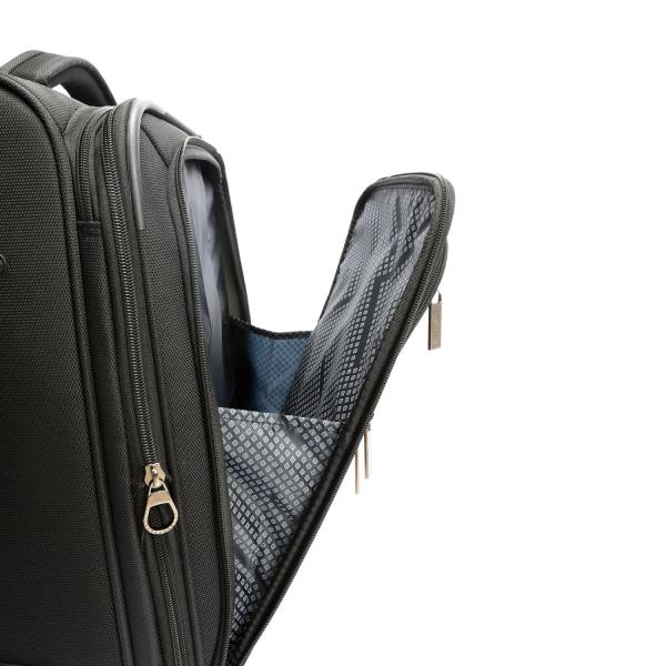 Perry Soft Polyester Black Trolley Luggage Sets