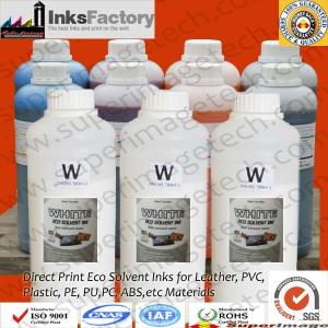 Best Uncoating Direct Eco Solvent Pigment Ink for Leather/PU/PC/PVC/Plastic/ABS wholesale