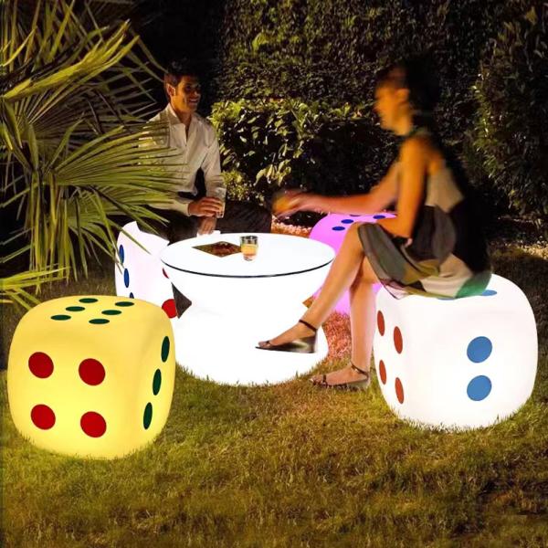Waterproof Plastic Glow Cube Dice Infarad Remote Control