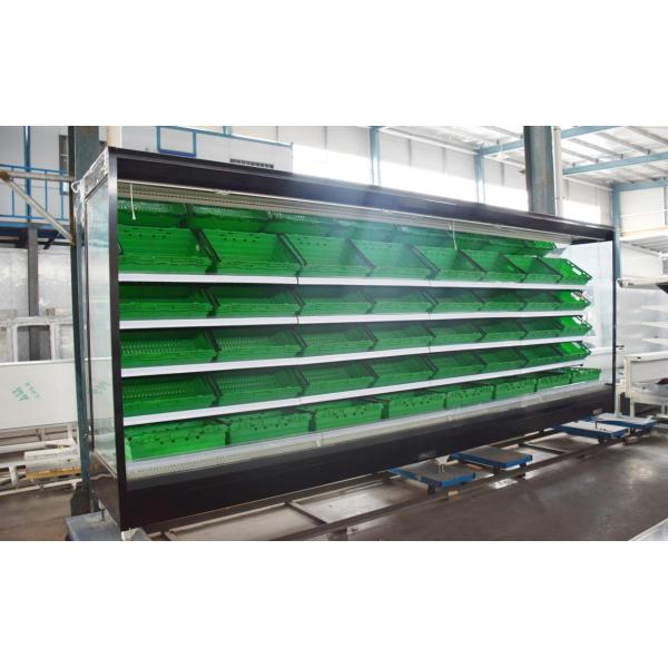 Open Air Refrigerated Display Cases With Fruit And Vegetable Display Shelves