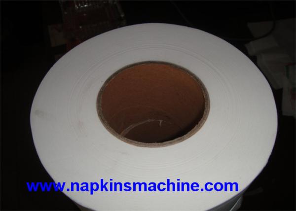 Cheap Jumbo Roll Tissue Paper Roll Cutting Machine , PLC Program Control for sale