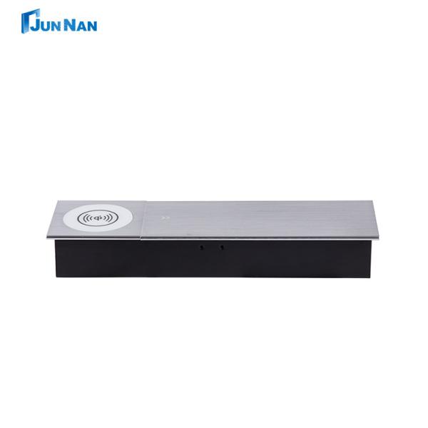 Cheap Aluminium Table Socket with Integrated Wireless Charging and Network Interface for sale