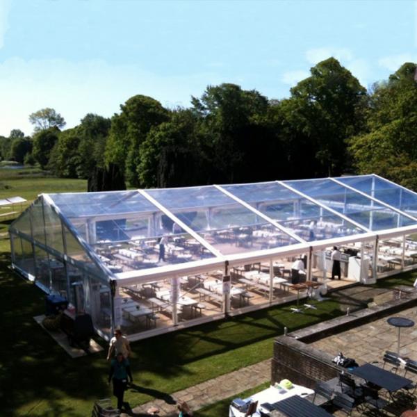 Cheap 200 300 People 10*15m Outdoor Glass See Through Marquee Tent Aluminium Frame for sale
