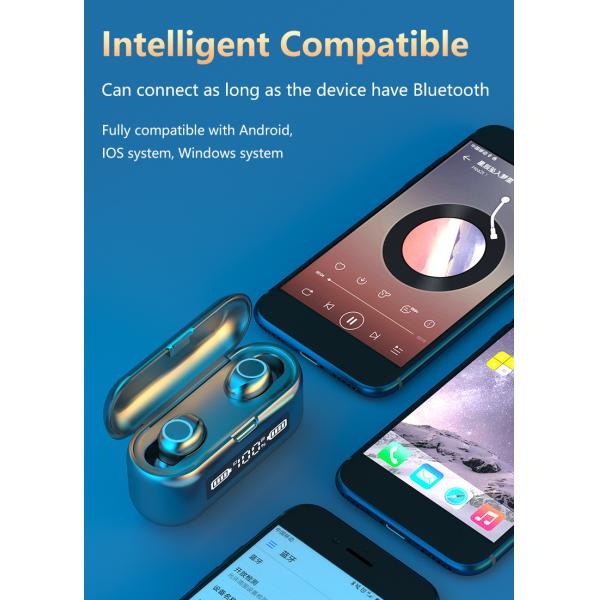 ROHS Noise Reduction Bluetooth Earphones With Mic IPX7 Waterproof