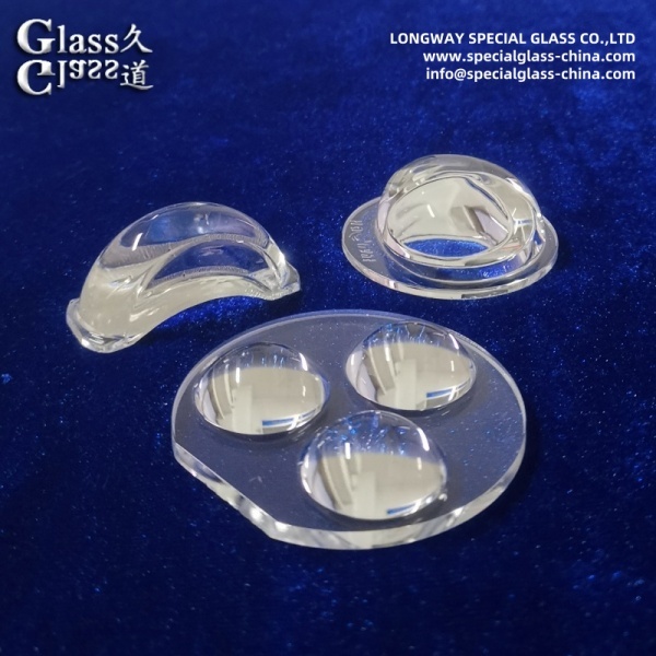 Custom Borosilicate Glass Beam-shaping LED lens for specialty lighting effects