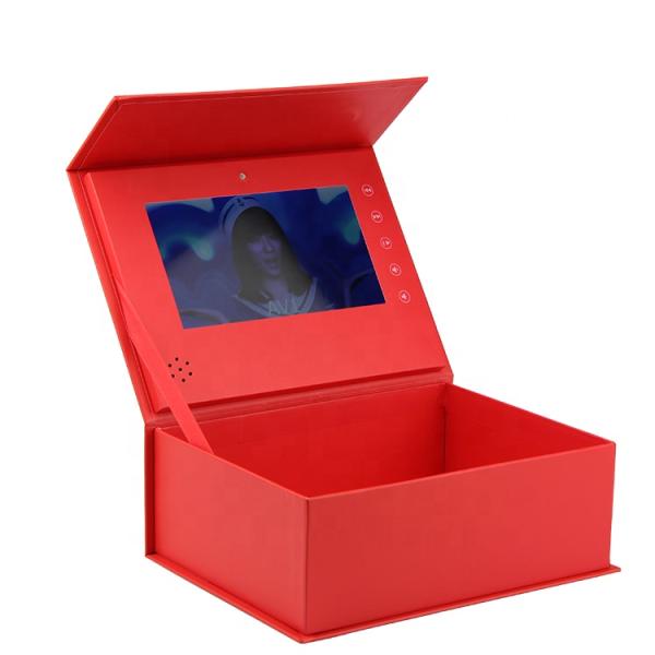Customized 7 Inch LCD Screen Light Control Music Card Box Video Player Box For Gift Jewelry Product Presentation