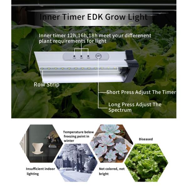 140lm/W LED Grow Light Timer 2FT Full Spectrum For Horticulture