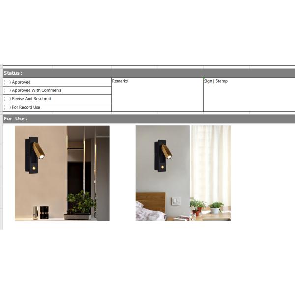 Bedroom embedded indoor LED wall lamp bedside reading lamp folding wall lamp villa bedrooma bedroom Angle adjustable wal