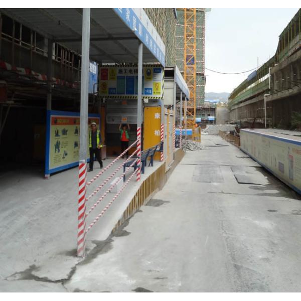 3 Doors Passenger And Material Hoist Yellow Color With Q345B Steel Material