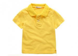 China Soft Cotton Polo Shirts With Company Logo Embroidery / Kids Short Sleeve Polos on sale