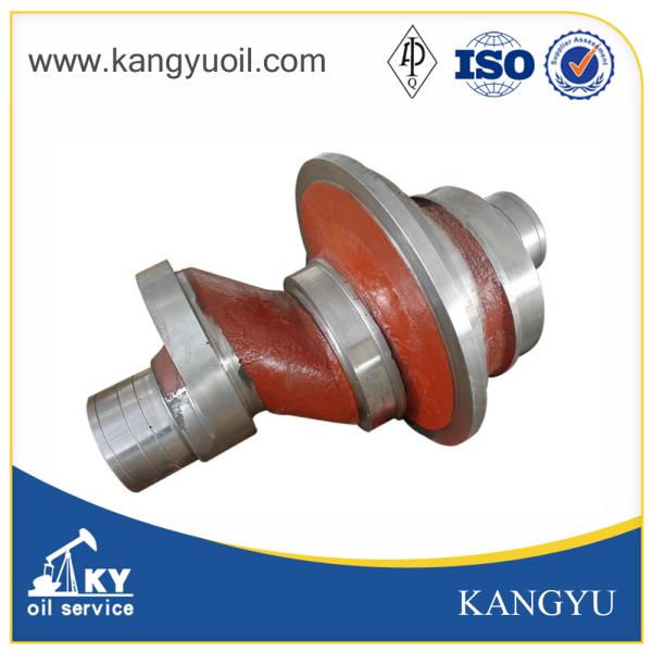 Mining machinery API casted alloy steel crankshaft used for F-1000 mud pump
