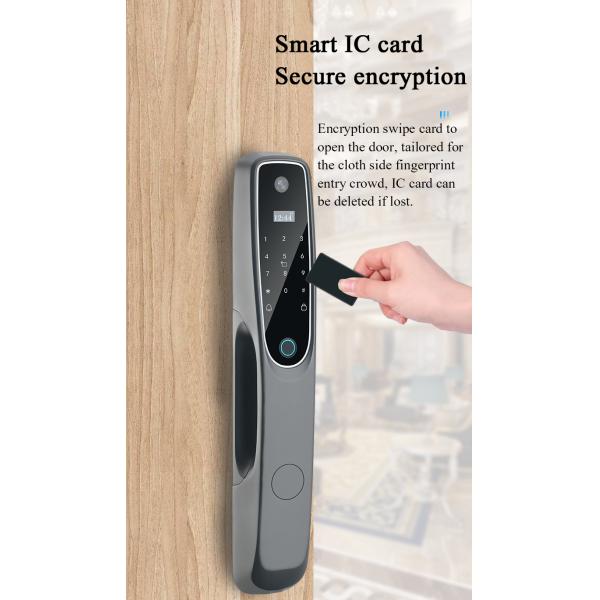 Security App Door Lock Grey Smart Door Lock With Camera