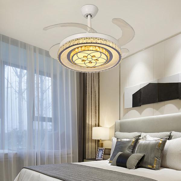 Reversible Folding Ceiling Fan With Light Smart Low Profile Ceiling Fan