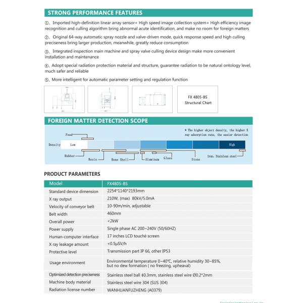 FX4805-BS X Ray Detector High Definition High Speed With Linear Array Sensor