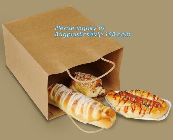 Excellent oil-proof take away burger wrapping paper bag,Recyclable Custom Printed Brown Kraft Paper Wrap Food Bread Sand