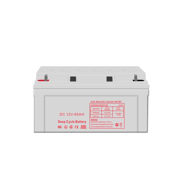 CQC 12V 65AH Deep Cycle Battery , 12V Lead Acid Deep Cycle Battery
