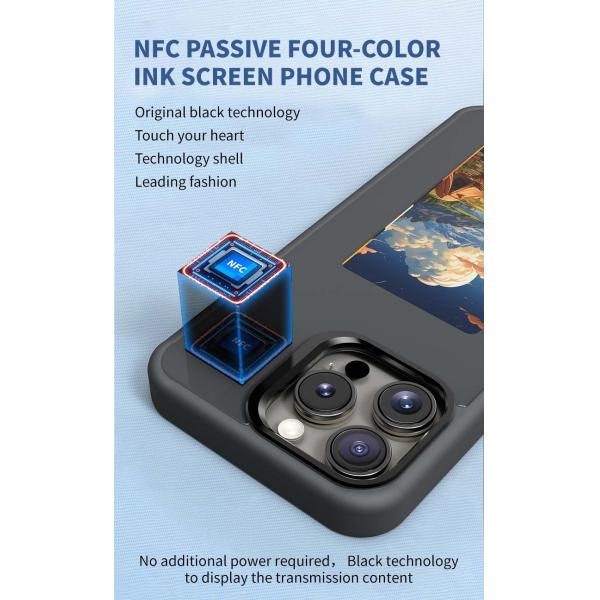 E-Ink NFC Mobile Phone Protective Screen Cover For IPhone 13 14 15 Pro Max Anti Drop
