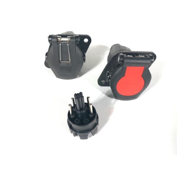 24v 5 Pole ABS Trailer Plug Socket Waterproof European Type Zinc Plated
