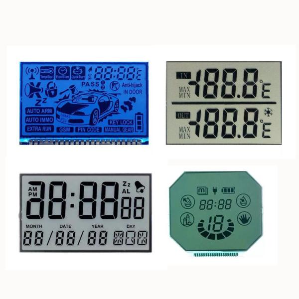 Cheap Custom LCD Clock Module Monochrome TN 7 Segment Display Panel for sale