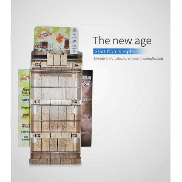 Bottled Drinks Cardboard Display Racks Four Shelves For Celebrations