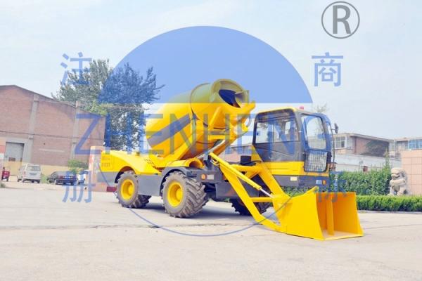 Cheap 270 ° Discharge Angle Mobile Concrete Mixer Truck , Automatic Self Loading Transit Mixer for sale