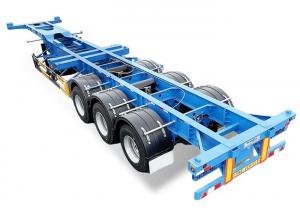 China Blue 11.00r20 Tri Axle Skeletal Trailer 12m Container Chassis on sale