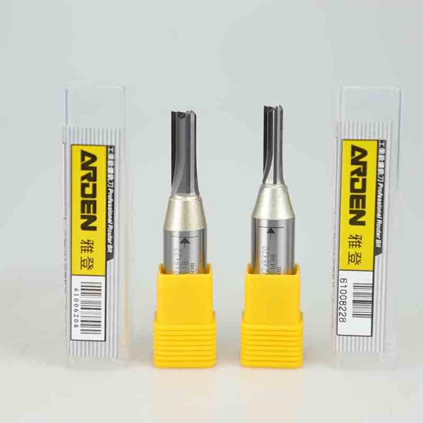 1 / 2 TCT Carbide Tipped TCT Router Bits CNC Engraving Tools Three Edge File Tooth Straight groove Milling Cutter