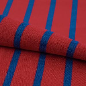Best French Terry Blue And Red Stripe Fabric 200cm Width Pure Cotton For Hoodie wholesale