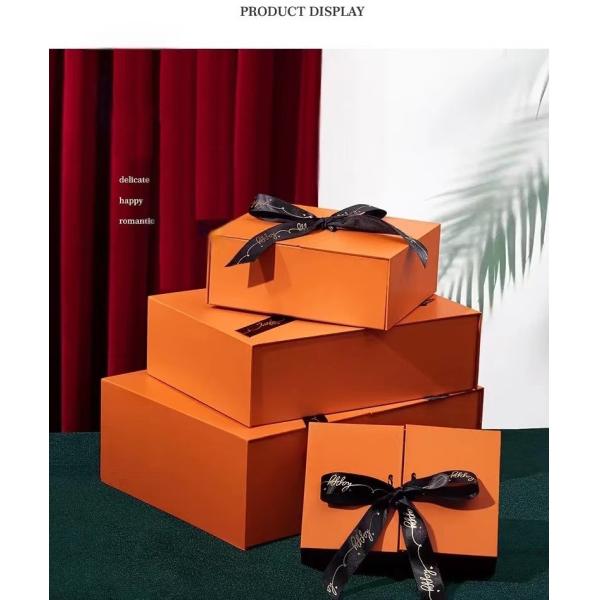 ISO9001 Folding Double Door Gift Box 1200-1400gsm Wedding Cardboard Box