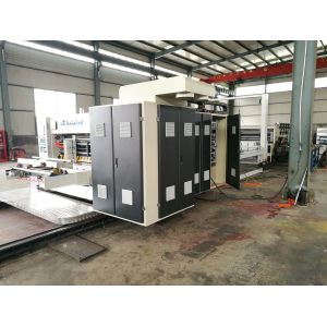 3 Color Hd Flexo Printing Slotting Machine / Stacker Computer Controlled Die