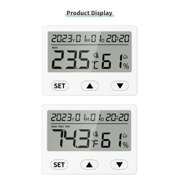 New Mini Digital Temperature and Humidity Meter Temperature Sensor Instrument Household Weather Station Indoor Smart Home LCD