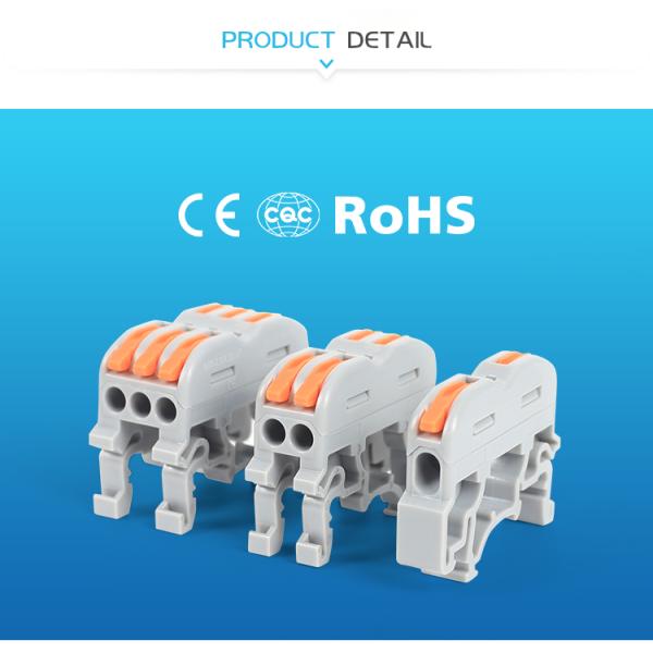 Din Rail Mounted Pct Push In Wire Connectors Electrical IEC60947-7-1 Standard