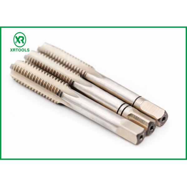 DIN 352 Metric Pipe Tap Set , White Finished Acme Thread Tap Silver Color