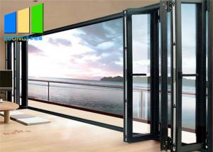China Aluminum Double Glass Soundproof Folding Door Exterior Accordion Door on sale