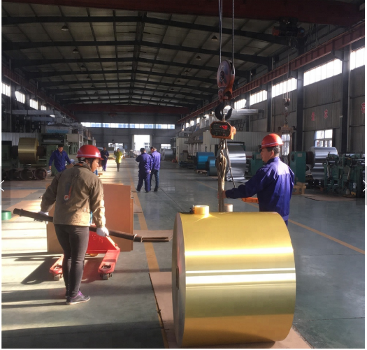 Customized Heat Exchanger Material , Golden Color Coated Aluminium Foil