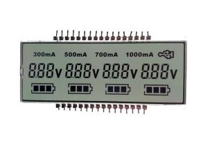 China Custom Monochrome Gray FSTN 7 Segment Lcd Display With White LED Backlight on sale