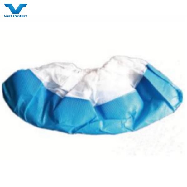 17 X 40cm Customized Blue PP CPE Anti Slip Disposable Shoe Cover For Food Processing