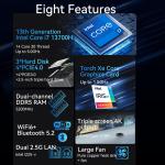 Intel Core Iris Xe Graphics DDR5 64G Mini PC With Dual LAN And Fan Ubuntu