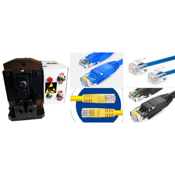 RJ45 8P8C 8P4C Network Cable and RJ11 6P4C 4P4C Telephone Cable with Crystal Socket Connector Crimping Machine