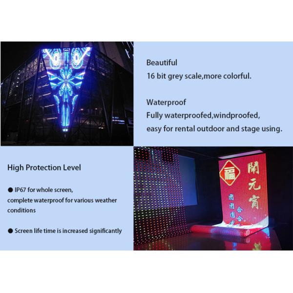 Full Color Flexible Led Curtain Display High Level With Nova Control System