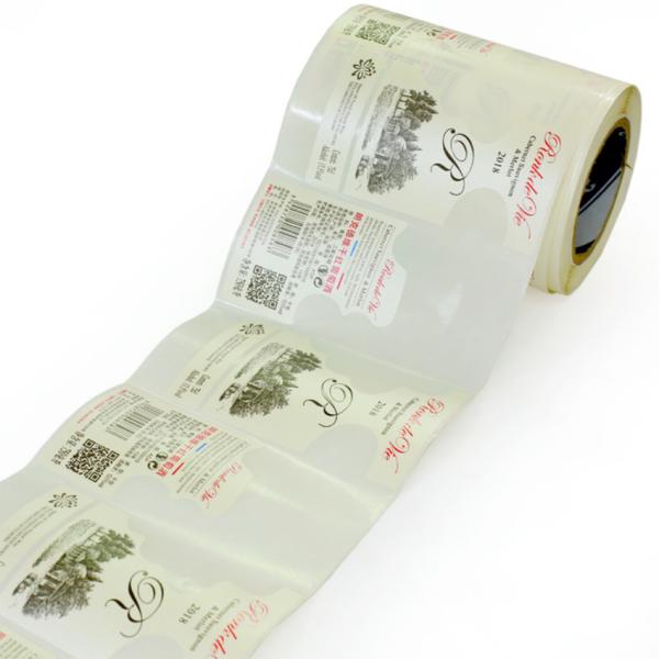 Hot Glue Wine Bottle Sticker Labels Printed Custom Adhesive Labels Stickers OEM