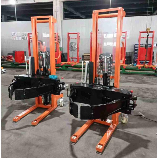 661lb 5.24ft Manual Roll Stacker Manual Forklift Truck With Clamp For Paper Rolls Handling