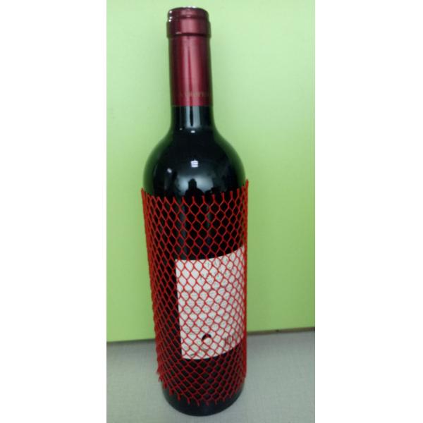 White Color Protective Mesh Sleeving , Polyethylene Mesh Sleeves For Wine Bottles