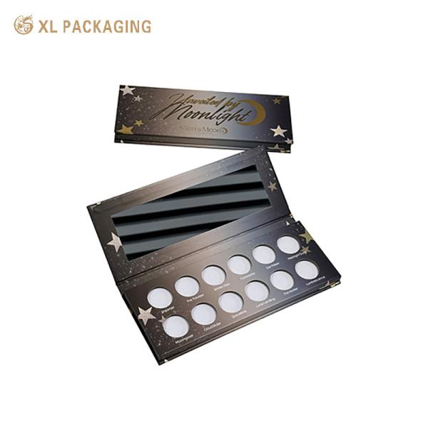 XL Packaging 12 Color Art Paper Magnetic Cardboard Eyeshadow Palette Packaging Empty Cosmetic Box