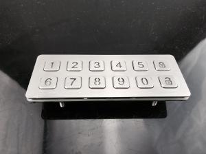 higher quality 6X2 Layout numeric Metal Keypad With 12 flat key buttons for access control